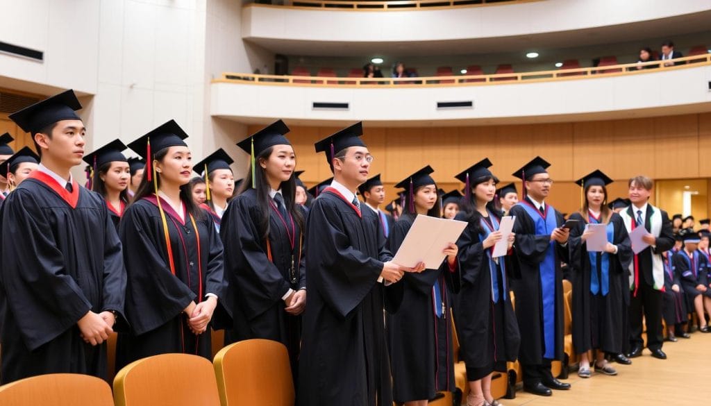 Lễ tốt nghiệp của sinh viên sau đại học tại Đại học quốc gia Gangneung Wonju